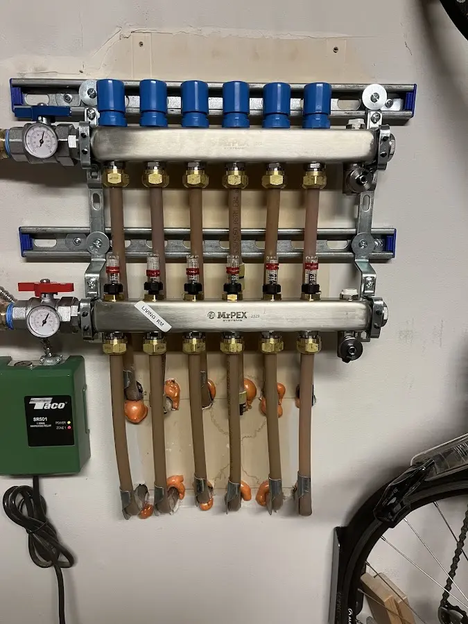 Plumber performing Gas Line Installation at a residential property in Lewisville